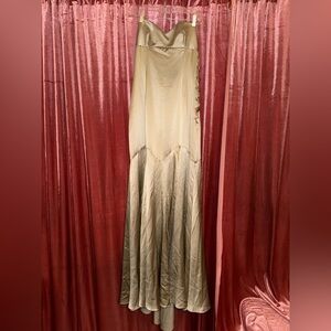 Badgley Mischka champagne Silk Dress
